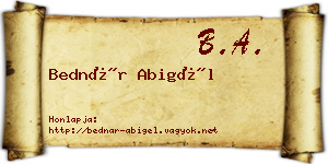Bednár Abigél névjegykártya
